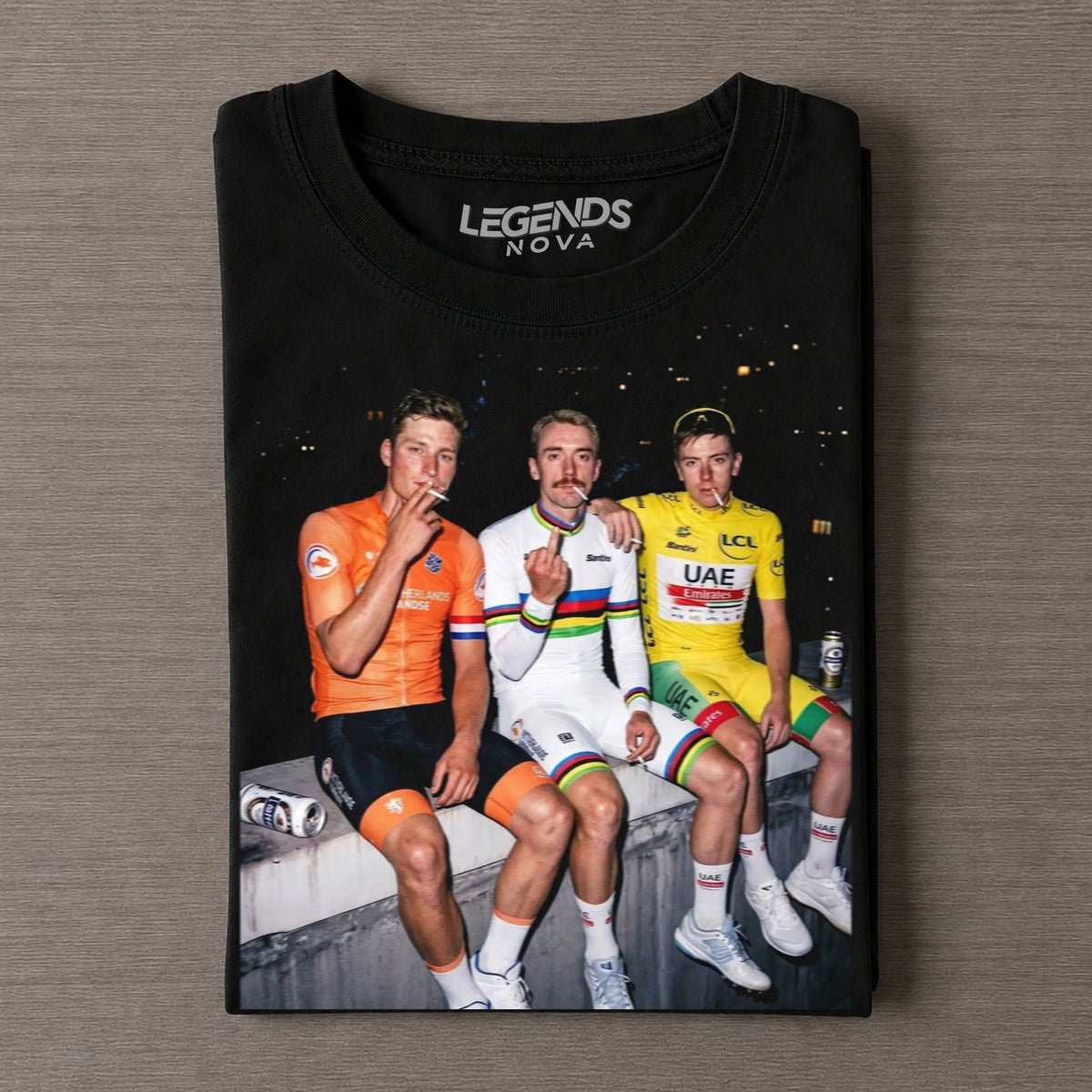 Tadej Pogačar & Brandon McNulty & Mathieu van der Poel Cyclist T-shirt