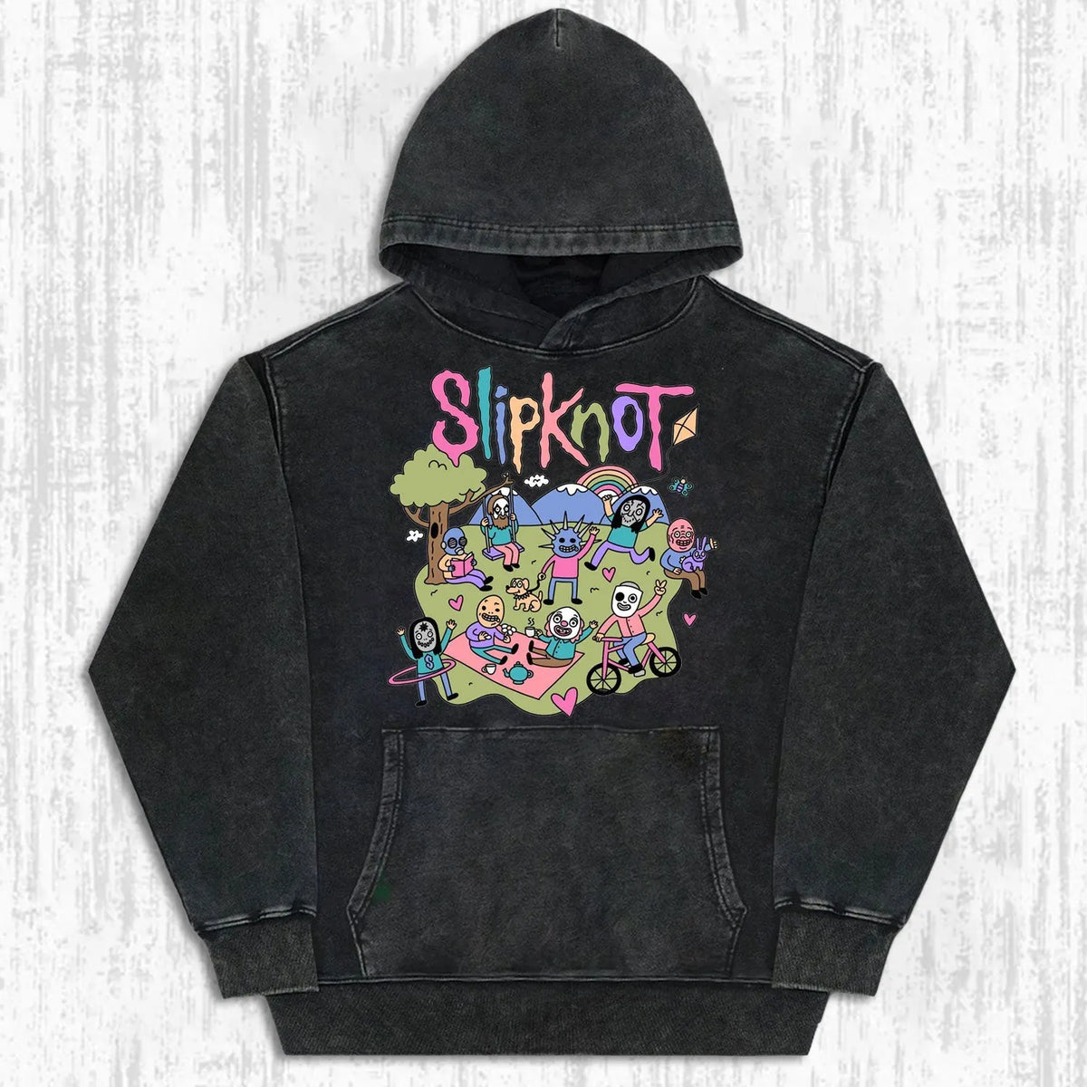 Funny Slipknot Washed Graphic T-Shirt