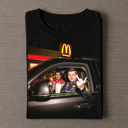 Max Verstappen Ayrton Senna Middle Finger Meme Shirt