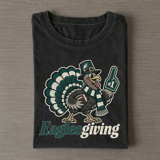 Eaglesgiving Philadelphia Eagles Turkey Pilgrim Funny Thanksgiving T-Shirt