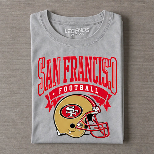 San Francisco Retro Football Helmet Vintage Graphic Tee