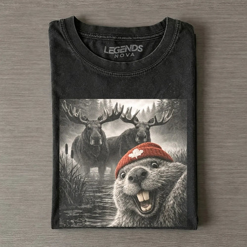 Beaver Selfie Encounter - Moose Edition T-Shirt