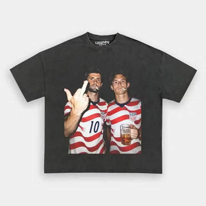 Christian Pulisic & Giovanni Reyna USA Soccer Style Tee 1.1