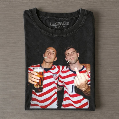 Sergiño Dest & Christian Pulisic USA Soccer Style Tee 1.2