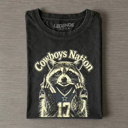 Dallas Raccoon Smoking Humor T-shirt