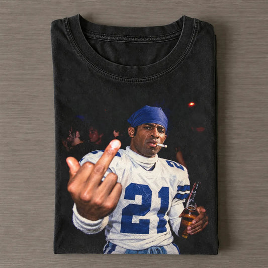 Deion Sanders 21 Cowboys Football T-shirt