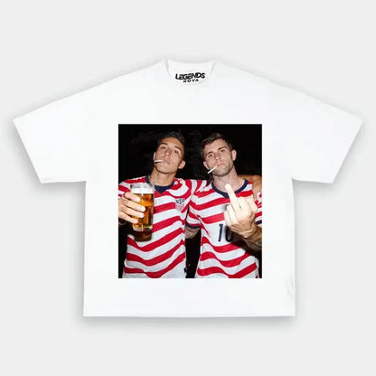 Sergiño Dest & Christian Pulisic USA Soccer Style Tee 1.2