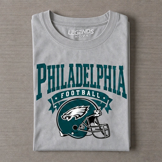 Philadelphia Retro Football Helmet Vintage Graphic Tee