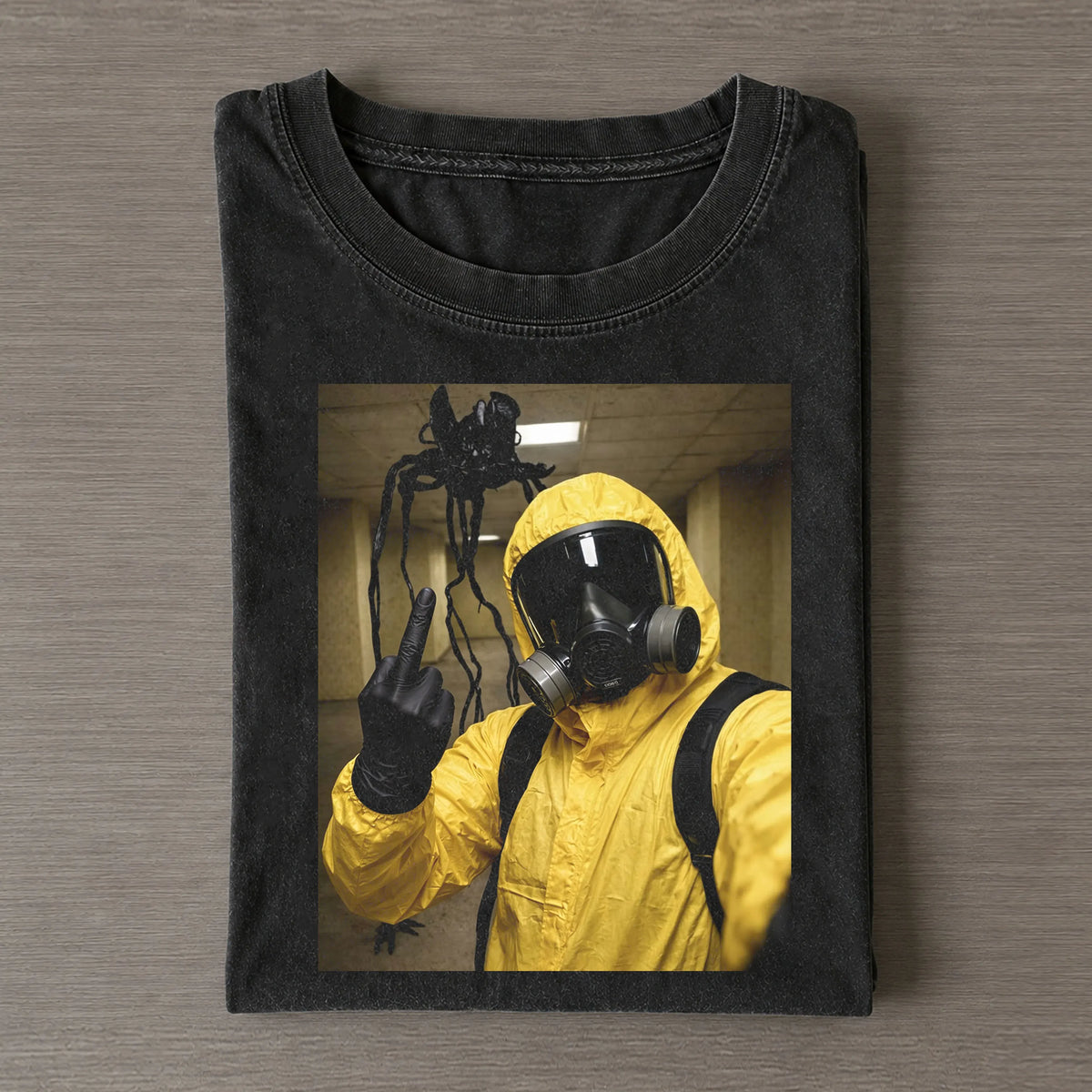 Backrooms Explorer Selfie Thumbs Up Meme Tee