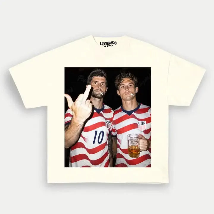 Christian Pulisic & Giovanni Reyna USA Soccer Style Tee 1.1