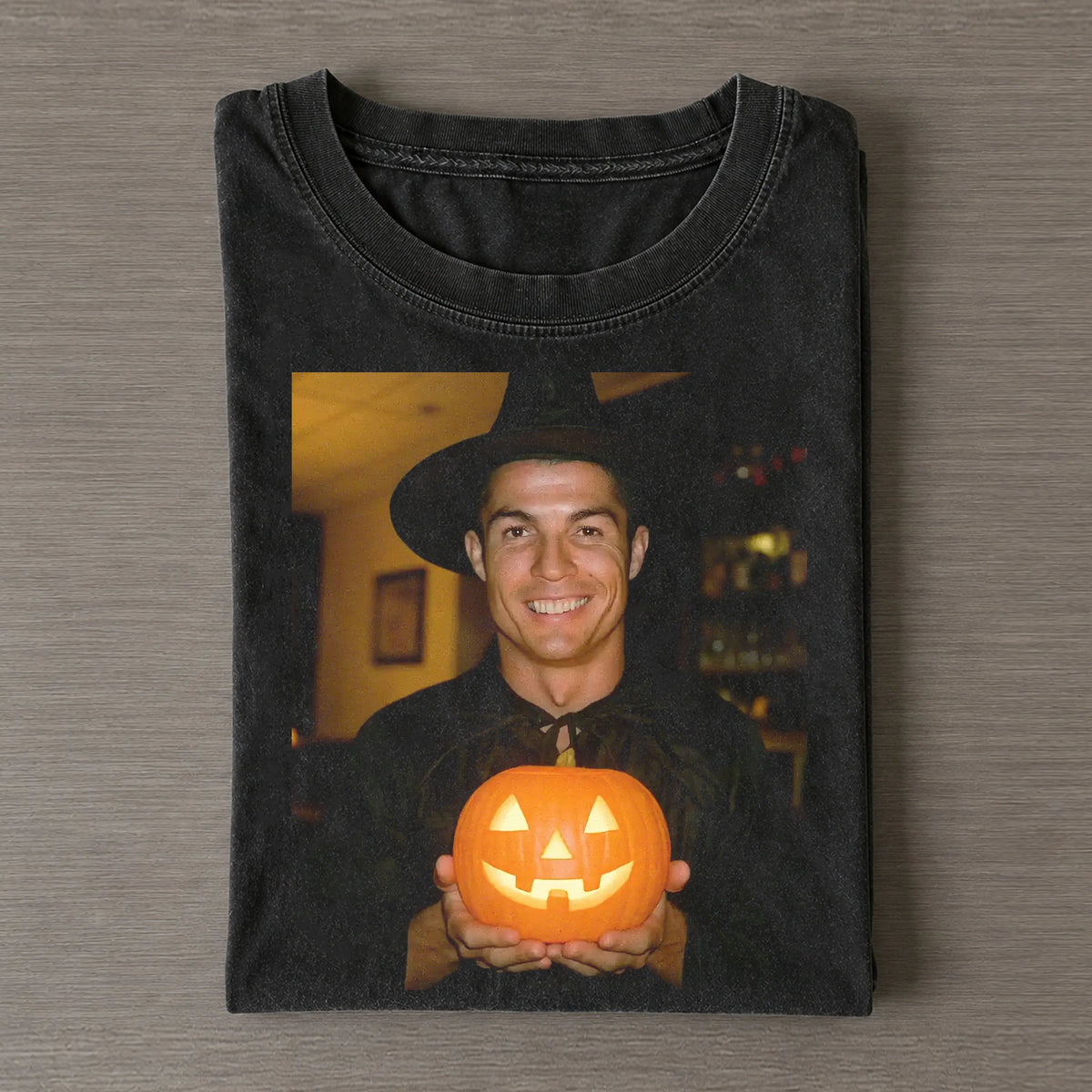 CR7 Witch Hat Pumpkin Halloween Retro Tee