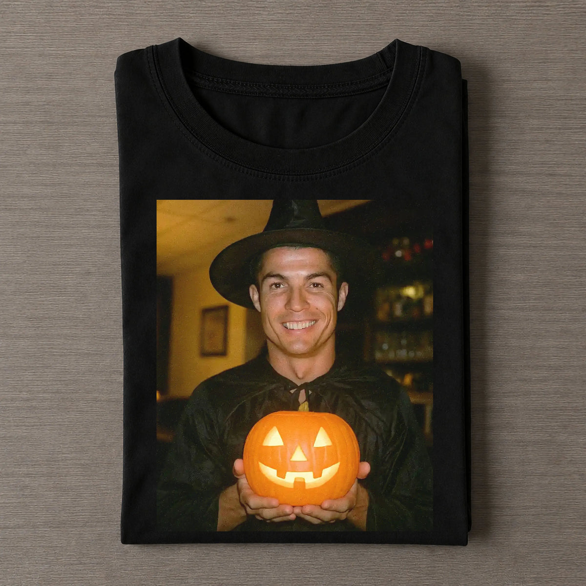 CR7 Witch Hat Pumpkin Halloween Retro Tee