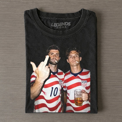 Christian Pulisic & Giovanni Reyna USA Soccer Style Tee 1.1