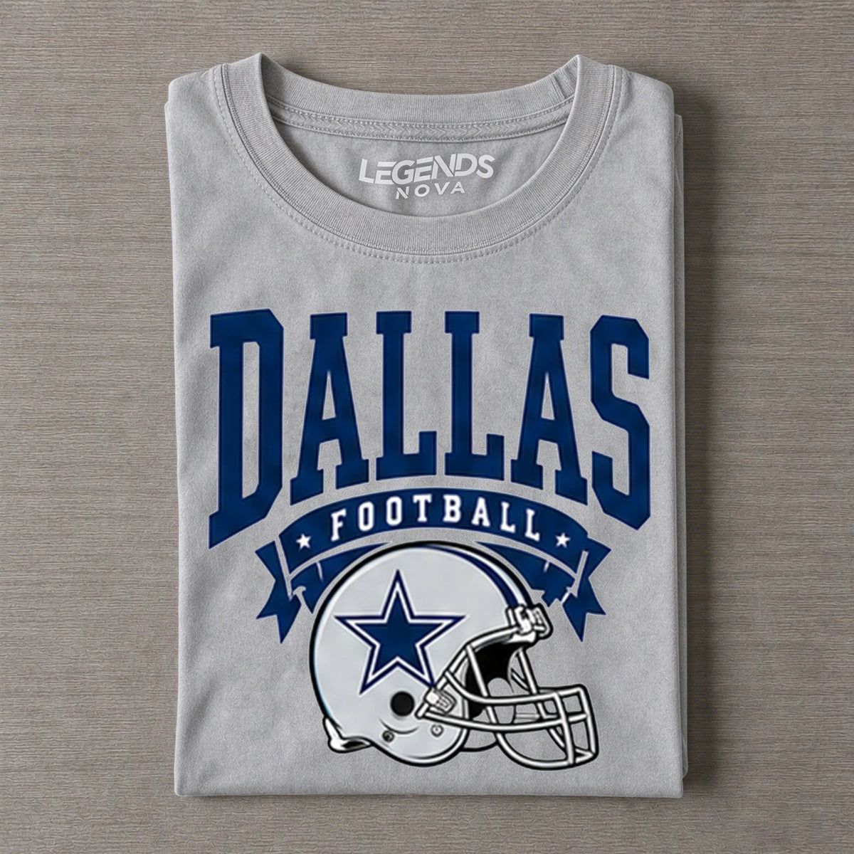 Dallas Vintage Football Distressed Helmet Graphic Tee