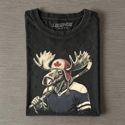 Moose Hockey Funny T-shirt
