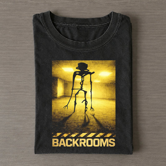 Backrooms Entity Silhouette Horror Graphic T-Shirt