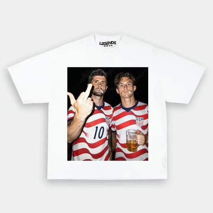 Christian Pulisic & Giovanni Reyna USA Soccer Style Tee 1.1