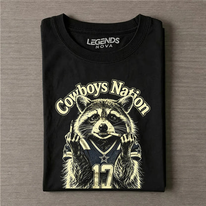 Dallas Raccoon Smoking Humor T-shirt