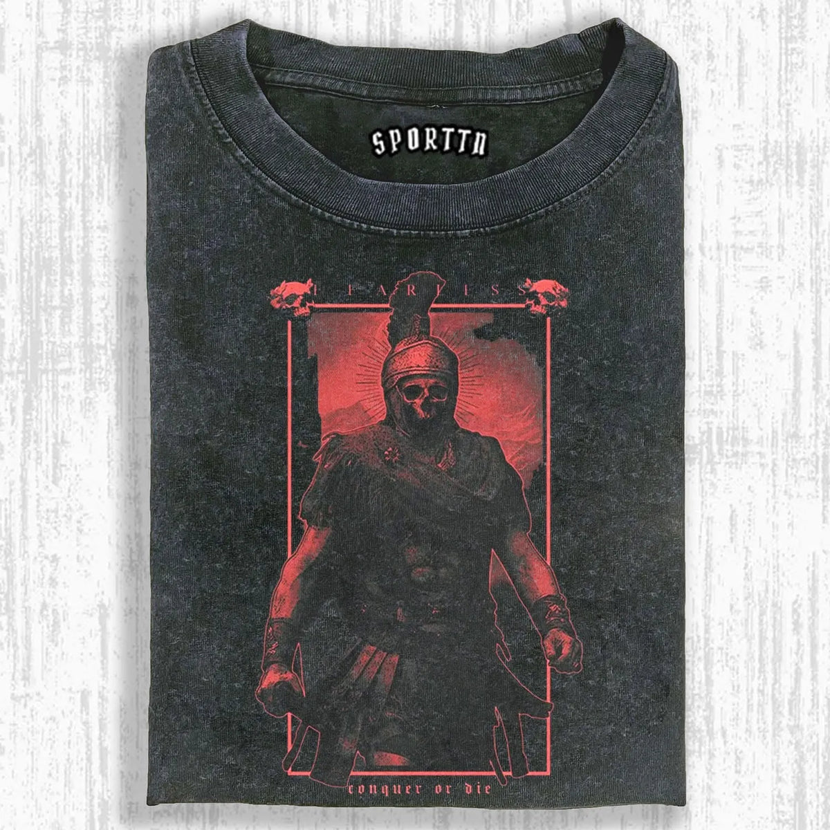 SPARTAN WARRIOR FEARLESS CONQUER OR DIE T-SHIRT